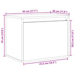 Veggskap 45X30X35 Cm Heltre Furu