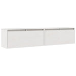 Veggskap 2 Stk Hvit 80X30X35 Cm Heltre Furu
