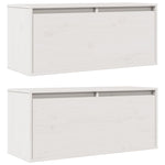 Veggskap 2 Stk Hvit 80X30X35 Cm Heltre Furu