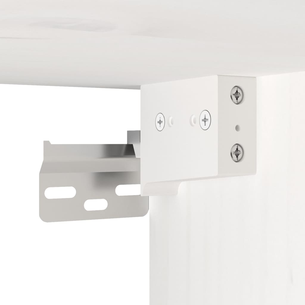 Veggskap 2 Stk Hvit 80X30X35 Cm Heltre Furu