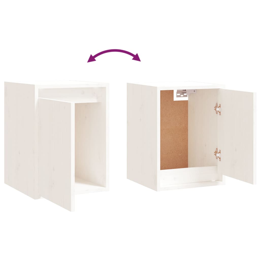 Veggskap Hvit 30X30X40 Cm Heltre Furu