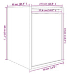 Veggskap Hvit 30X30X40 Cm Heltre Furu