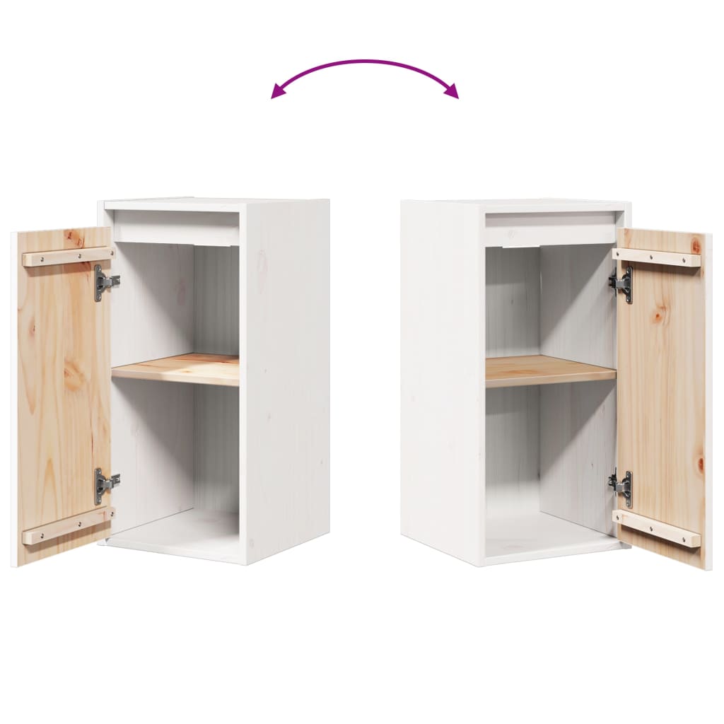 Veggskap Hvit 30X30X60 Cm Heltre Furu