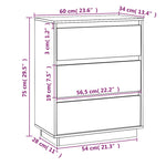 Skjenk 60X34X75 Cm Heltre Furu