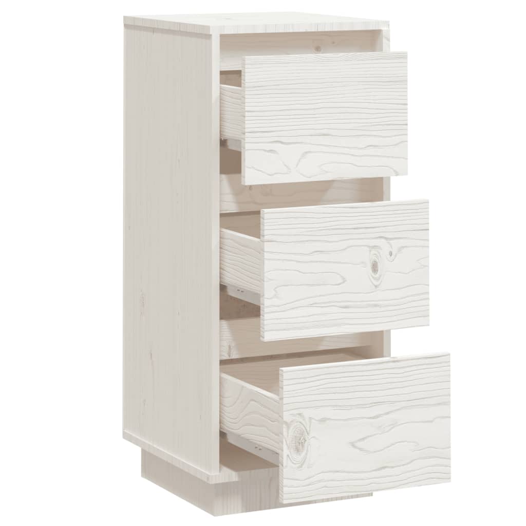 Skjenker 2 Stk Hvit 32X34X75 Cm Heltre Furu