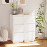 Skjenker 2 Stk Hvit 32X34X75 Cm Heltre Furu