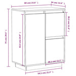 Skjenk Hvit 60X34X75 Cm Heltre Furu