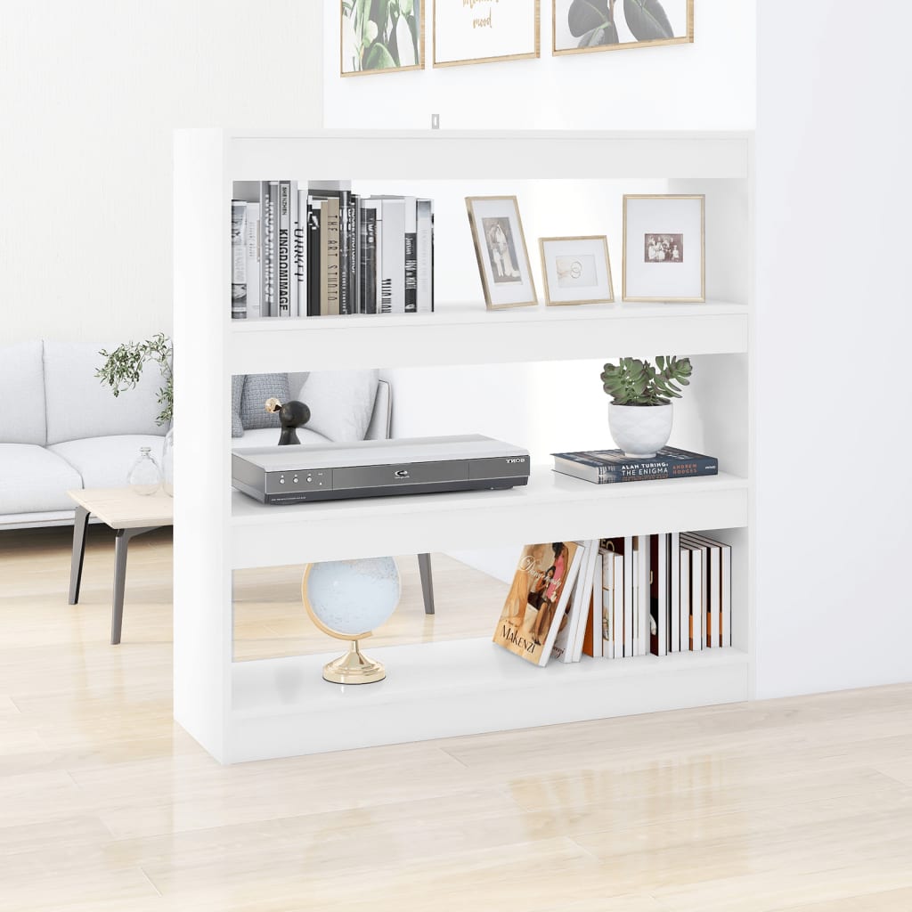 Bokhylle/Romdeler Hvit 100X30X103 Cm