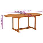 Hagebord 200X100X75 Cm Heltre Eukalyptus