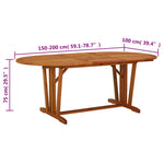 Hagebord 200X100X75 Cm Heltre Eukalyptus