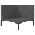 Hagesofa Med Puter Halvrund Polyrotting