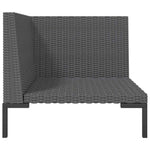 Hagesofa Med Puter Halvrund Polyrotting