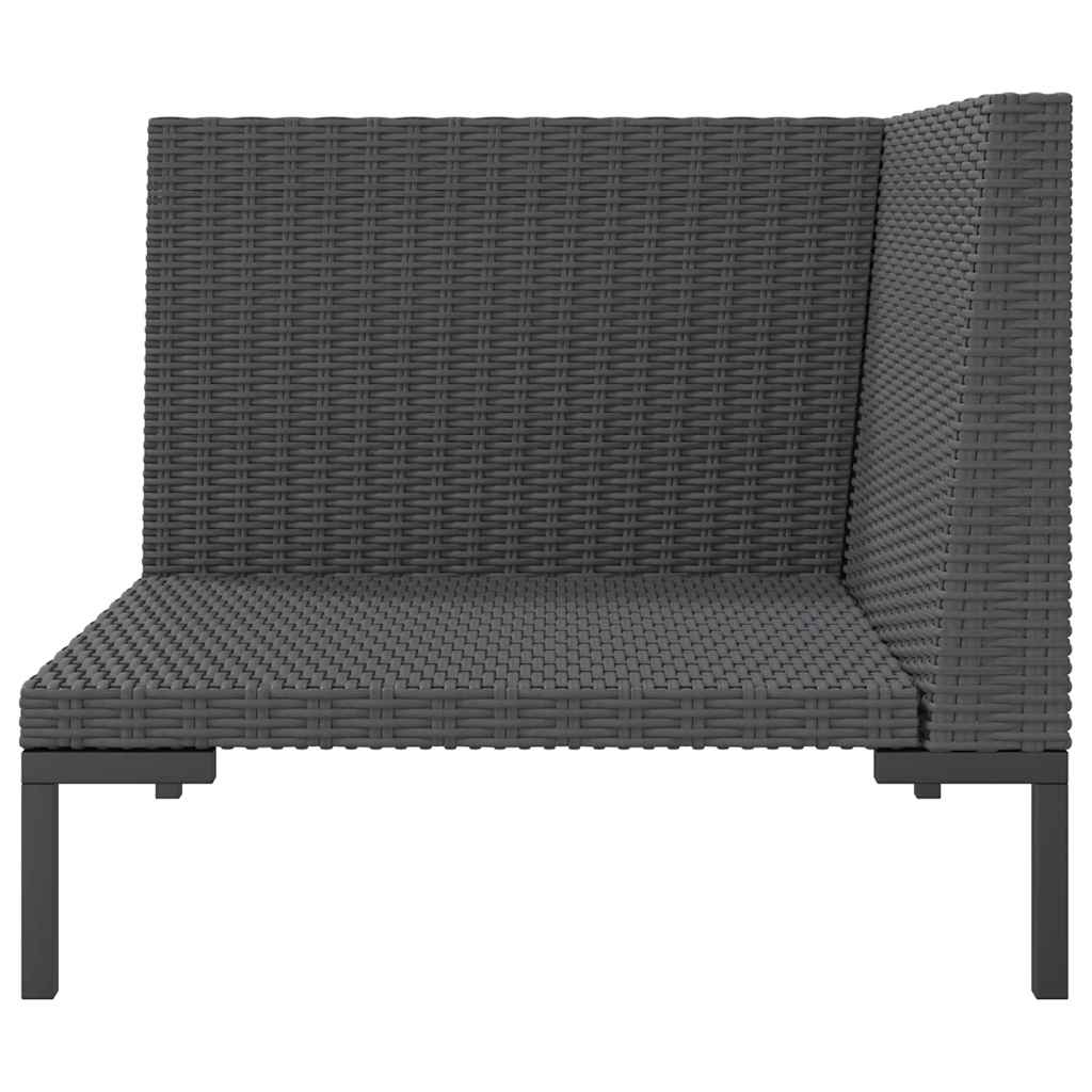 Hagesofa Med Puter Halvrund Polyrotting