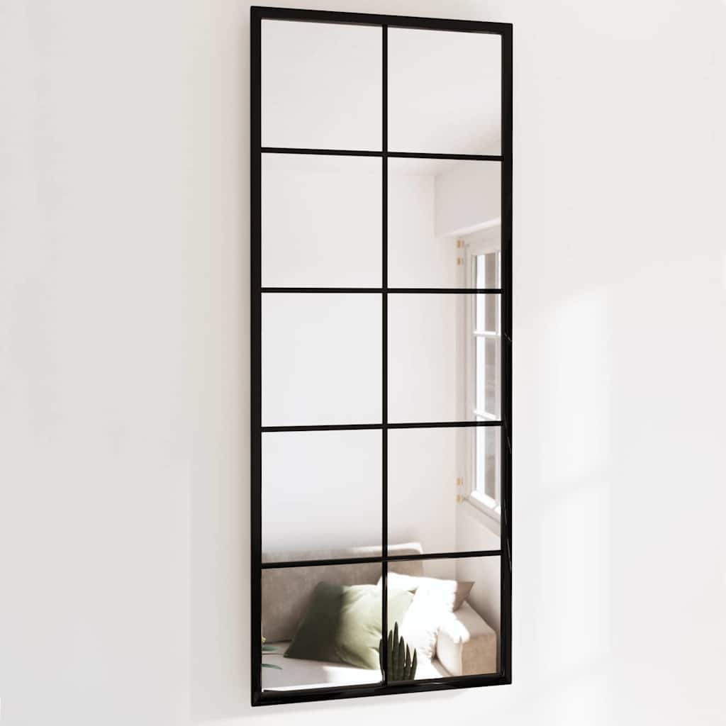 Veggspeil Svart 100X40 Cm Metall