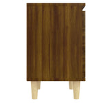 Nattbord Med Ben I Heltre Brun Eik 40X30X50 Cm
