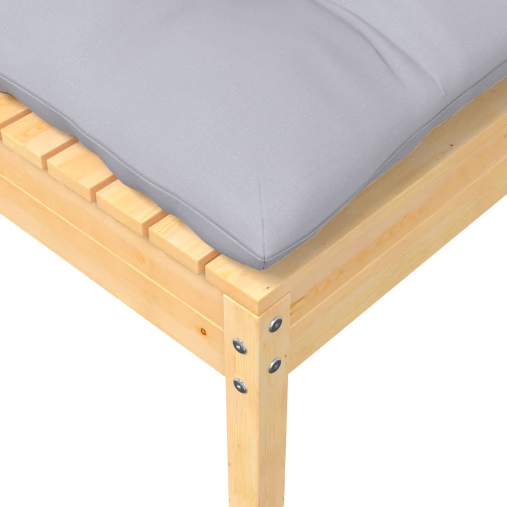 Hagesofagruppe Med Grå Puter 7 Deler Heltre Furu