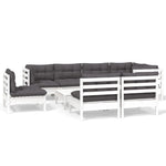 Hagesofagruppe Med Puter 9 Deler Hvit Heltre Furu
