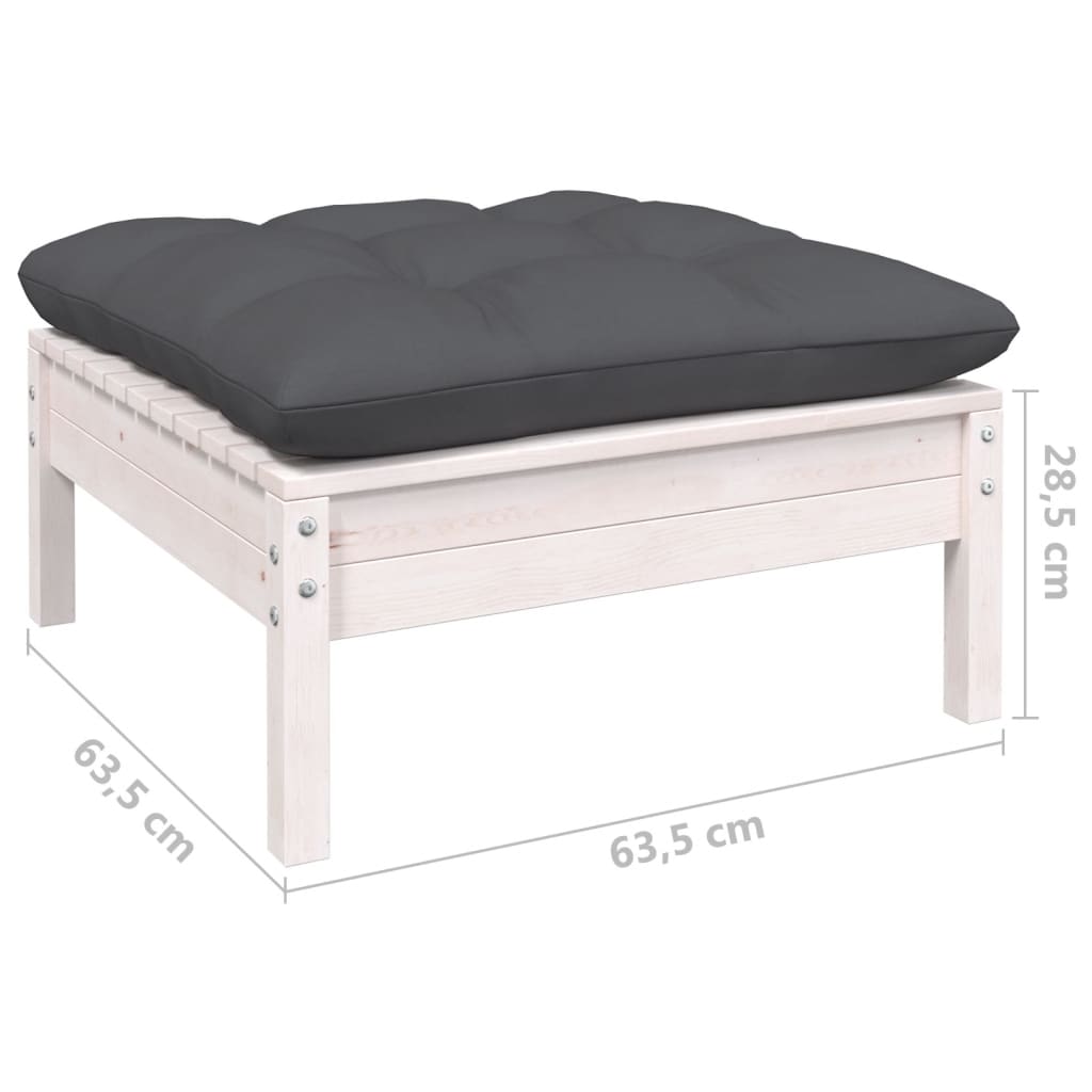 Hagesofagruppe Med Puter 10 Deler Hvit Heltre Furu