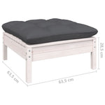 Hagesofagruppe Med Puter 8 Deler Hvit Heltre Furu