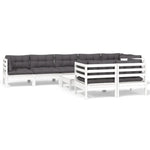 Hagesofagruppe Med Puter 9 Deler Hvit Heltre Furu