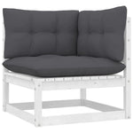 Hagesofagruppe Med Puter 9 Deler Hvit Heltre Furu