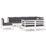 Hagesofagruppe Med Puter 9 Deler Hvit Heltre Furu