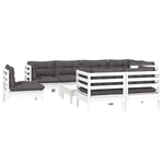 Hagesofagruppe Med Puter 9 Deler Hvit Heltre Furu