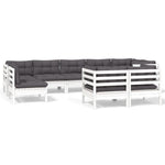 Hagesofagruppe Med Puter 9 Deler Hvit Heltre Furu