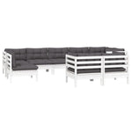 Hagesofagruppe Med Puter 9 Deler Hvit Heltre Furu