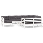 Hagesofagruppe Med Puter 10 Deler Hvit Heltre Furu