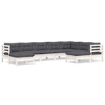 Hagesofagruppe Med Puter 9 Deler Hvit Heltre Furu