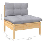 Hagesofagruppe Med Grå Puter 10 Deler Heltre Furu