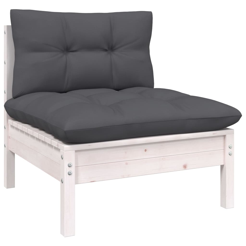 Hagesofagruppe Med Puter 11 Deler Hvit Heltre Furu