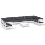 Hagesofagruppe Med Puter 11 Deler Hvit Heltre Furu