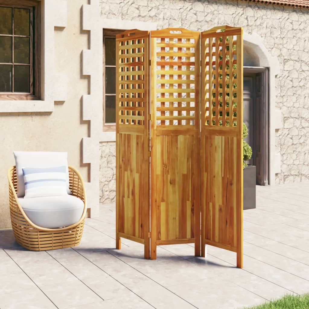 Romdeler 3 Paneler 121,5X2X180 Cm Heltre Akasie