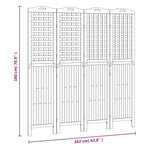 Romdeler 4 Paneler 162X2X180 Cm Heltre Akasie