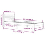 Sengeramme Heltre Furu 75X190 Cm Small Single