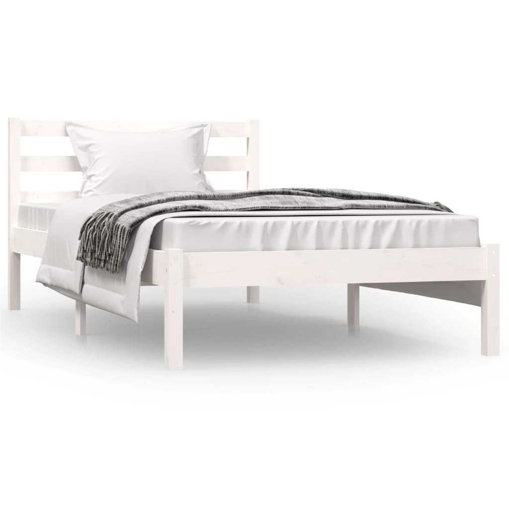 Sengeramme Heltre Furu 90X190 Cm Hvit Single