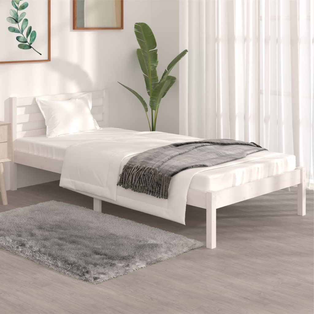 Sengeramme Heltre Furu 90X190 Cm Hvit Single