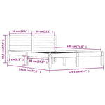 Sengeramme Heltre Furu 120X190 Cm Hvit Small Double