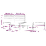Sengeramme Heltre Furu 140X190 Cm Hvit