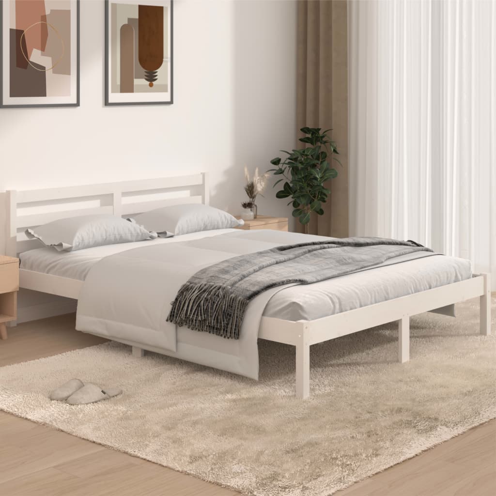 Sengeramme Heltre Furu 140X190 Cm Hvit