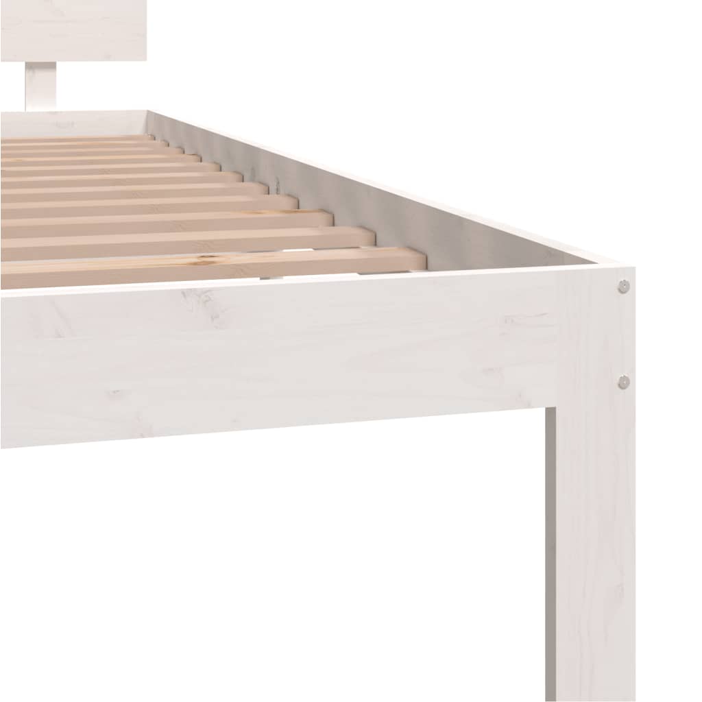 Sengeramme Hvit Heltre Furu 120X200 Cm