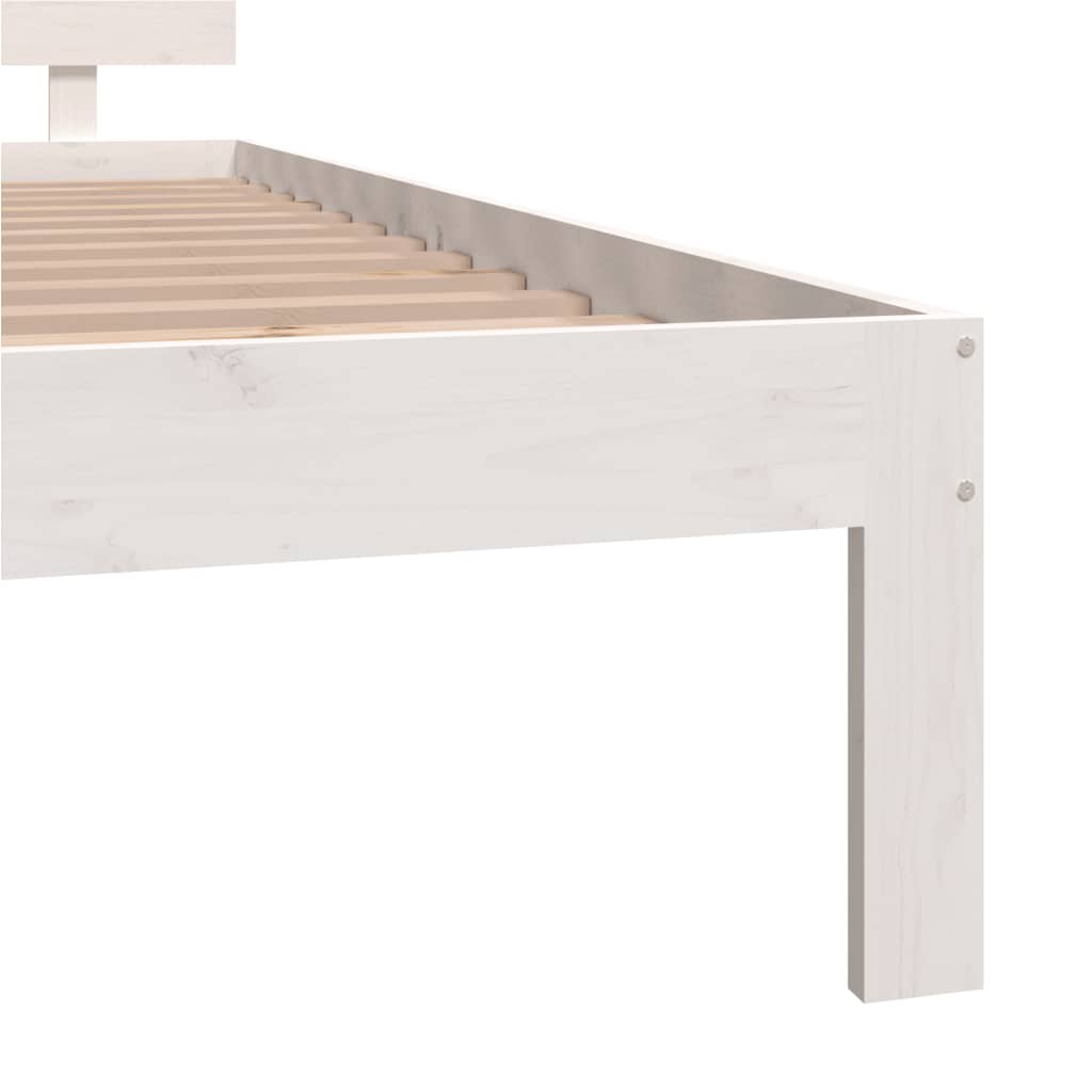 Sengeramme Hvit Heltre Furu 140X200 Cm