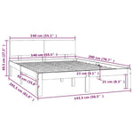 Sengeramme Hvit Heltre Furu 140X200 Cm