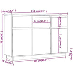 Skjenk 110X34X75 Cm Heltre Furu