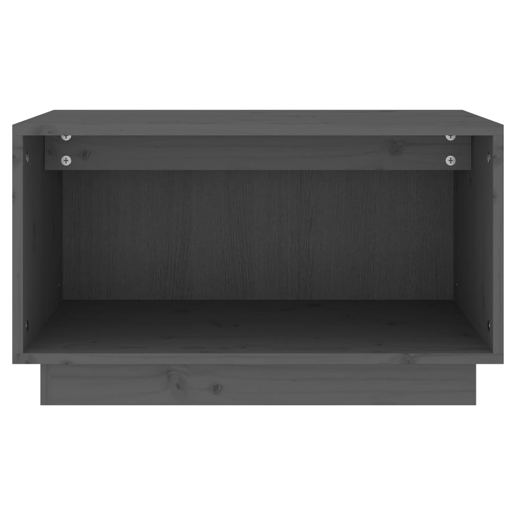 Tv-Benk Grå 60X35X35 Cm Heltre Furu