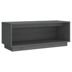 Tv-Benk Grå 90X35X35 Cm Heltre Furu