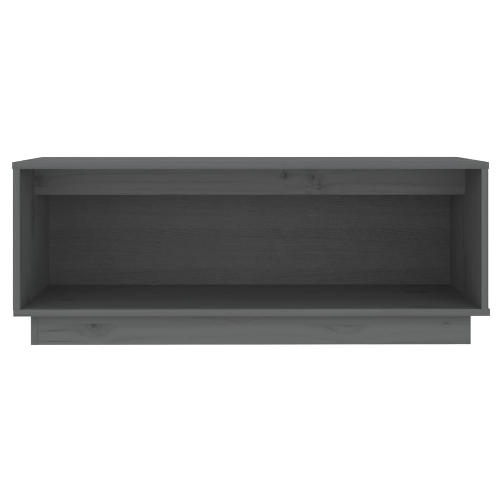 Tv-Benk Grå 90X35X35 Cm Heltre Furu