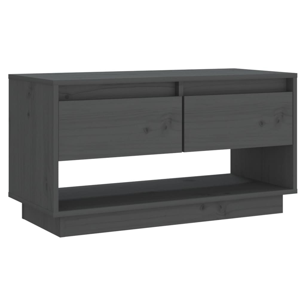 Tv-Benk Grå 74X34X40 Cm Heltre Furu